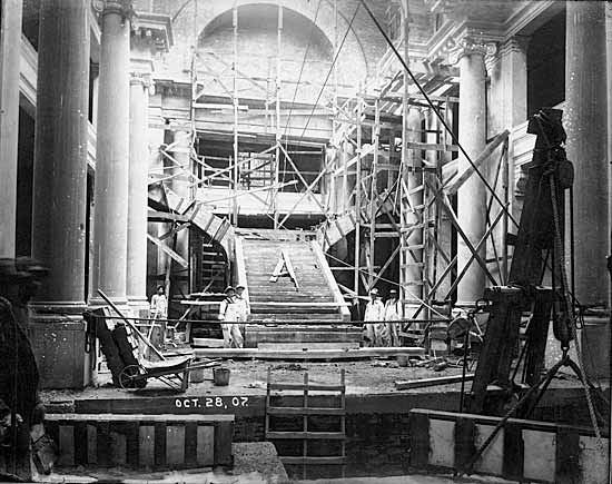 Construction of Kentucky’s capitol, October 28, 1907.