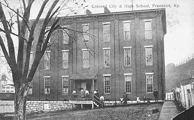 Postcard of “Colored City & High School, Frankfort,” ca. 1900.