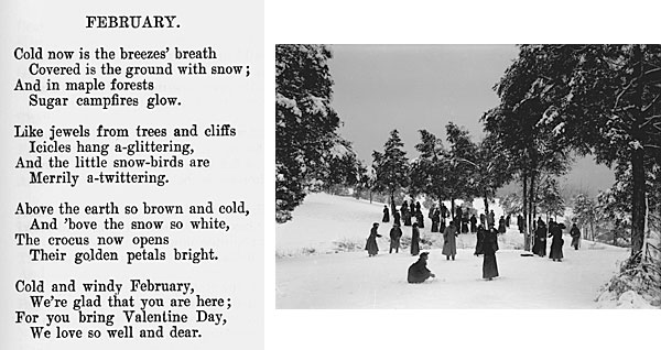 “February,” by Effie Waller [Smith], 1904. KNII students, ca. 1917.