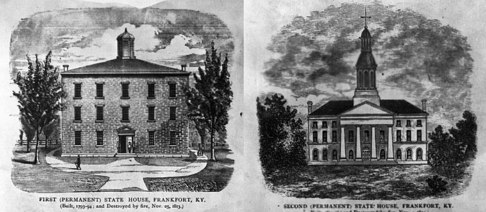 First and second Kentucky capitol buildings.