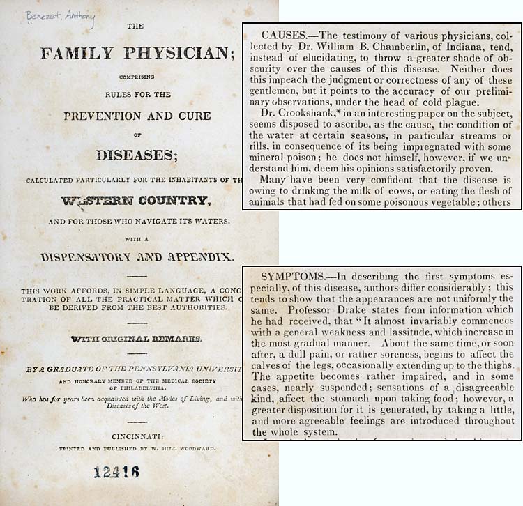 Pages from The Family Physician c. 1826.